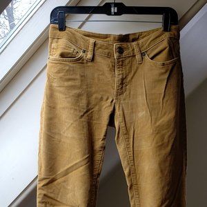 Patagonia corduroy pants - women's size 27 - mustard color